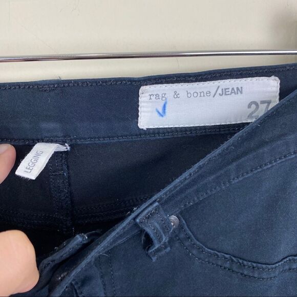 Rag & Bone Black Jean Leggings Size 27 - Picture 5 of 8